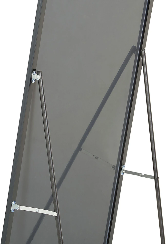 Beliani Pastatomas veidrodis BEAUVAIS 156 cm metalinis juodas