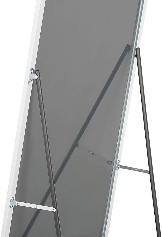 Beliani Pastatomas veidrodis BEAUVAIS 156 cm metalinis sidabrinis