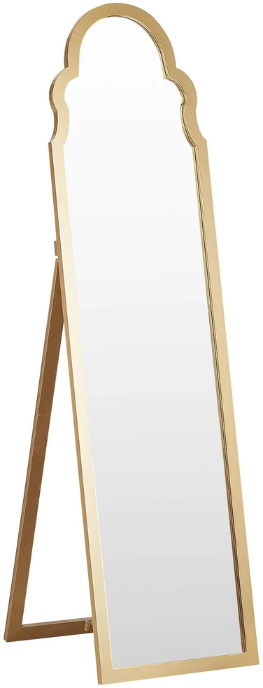 Beliani Pastatomas veidrodis CHATILLON 150 cm auksinis