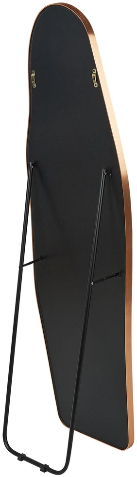 Beliani Pastatomas veidrodis LARCHE 160 cm, metalinis, auksinis