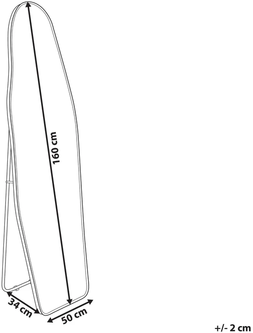 Beliani Pastatomas veidrodis LARCHE 160 cm, metalinis, auksinis