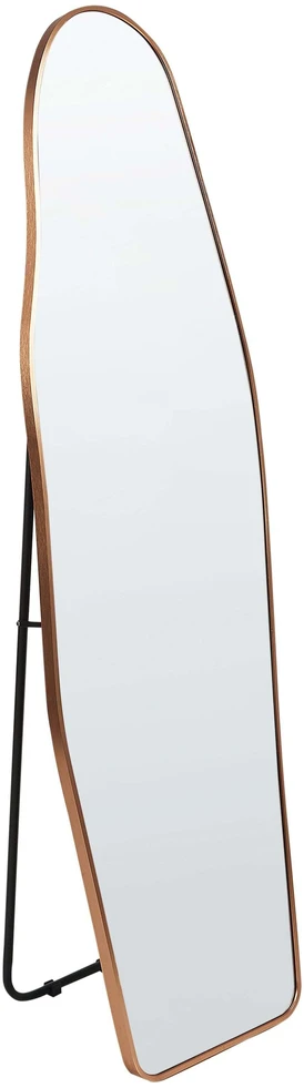 Beliani Pastatomas veidrodis LARCHE 160 cm, metalinis, auksinis