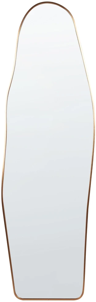 Beliani Pastatomas veidrodis LARCHE 160 cm, metalinis, auksinis