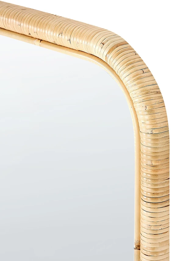 Beliani Pastatomas veidrodis MALANGE 150 cm rotango spalvos