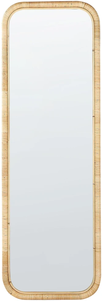 Beliani Pastatomas veidrodis MALANGE 150 cm rotango spalvos