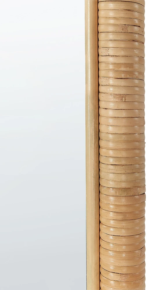 Beliani Pastatomas veidrodis MONTOT 150 cm natūralaus rotango