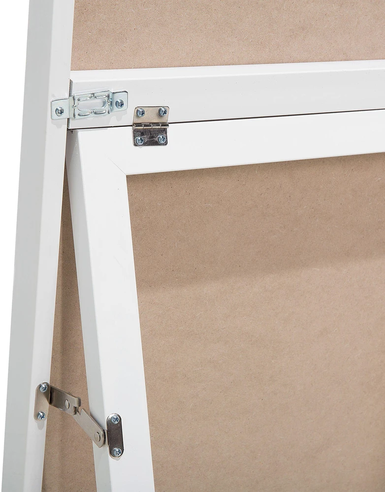 Beliani Pastatomas veidrodis TORCY 140 cm Baltas