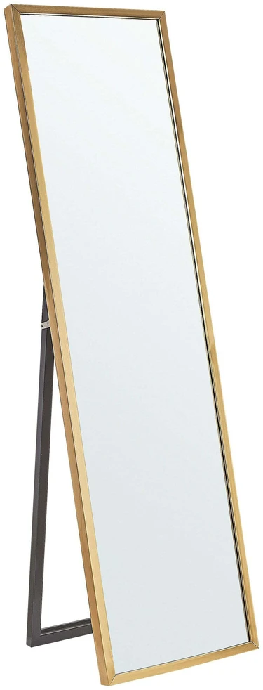 Beliani Pastatomas veidrodis TORCY 140 cm auksinis