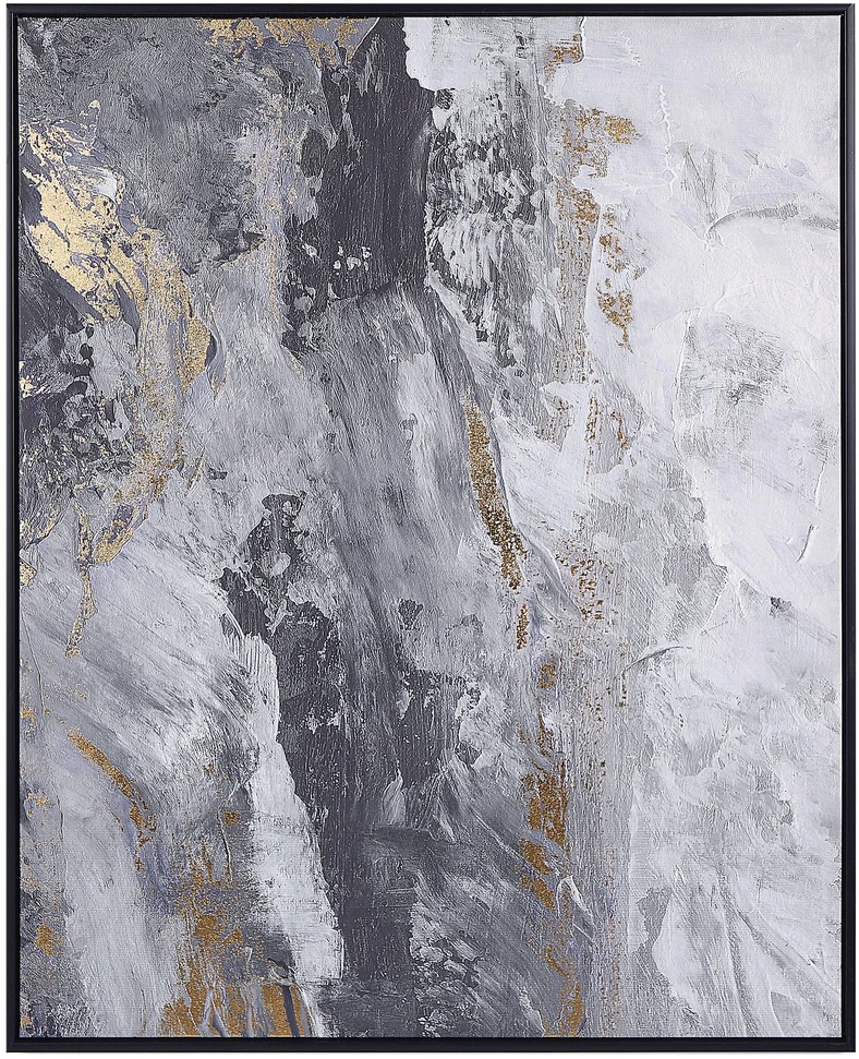 Beliani Paveikslas ant drobės JESI, 83 × 103 cm, abstraktus motyvas, pilkas