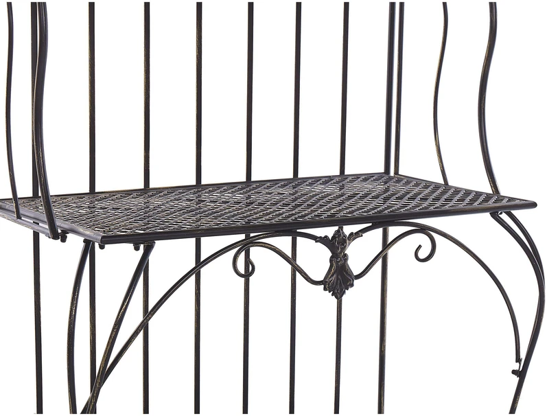 Beliani PAVONA metalinė lentyna 170 cm 94 cm juoda