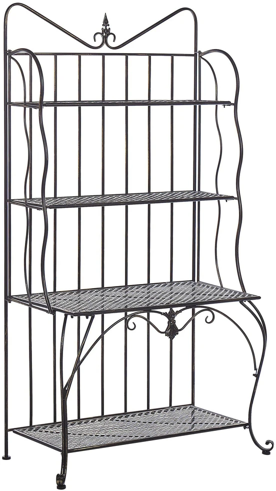 Beliani PAVONA metalinė lentyna 170 cm 94 cm juoda