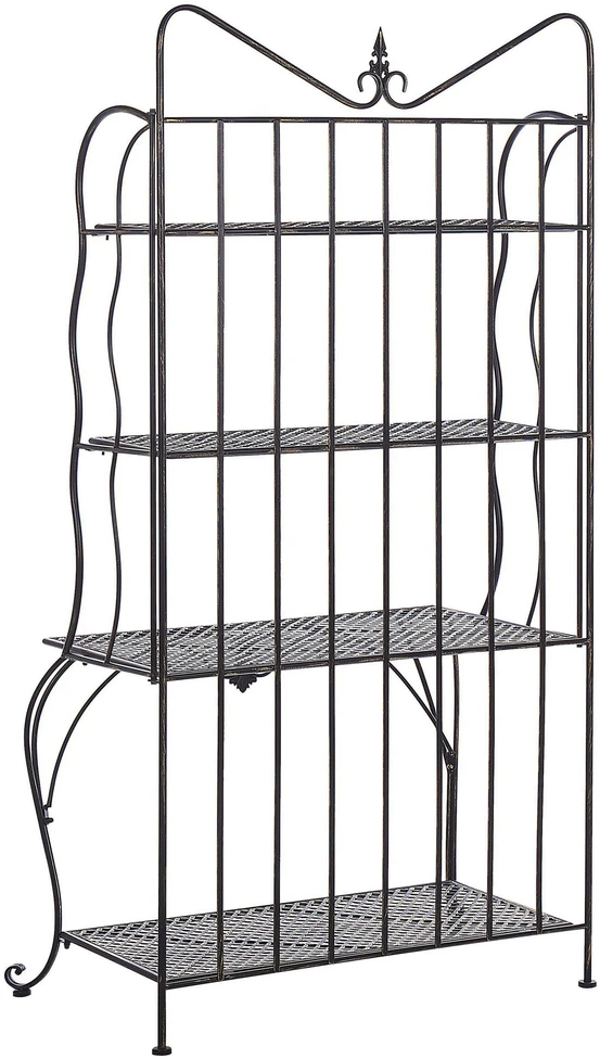 Beliani PAVONA metalinė lentyna 170 cm 94 cm juoda