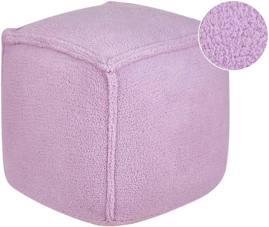 Beliani Puf AS ALIPUR boucle, violetinis