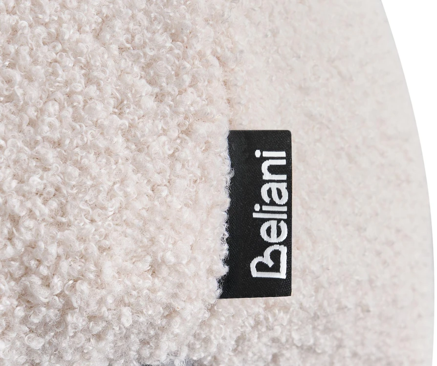 Beliani Pufas BARRON, boucle audinys, pieno balta