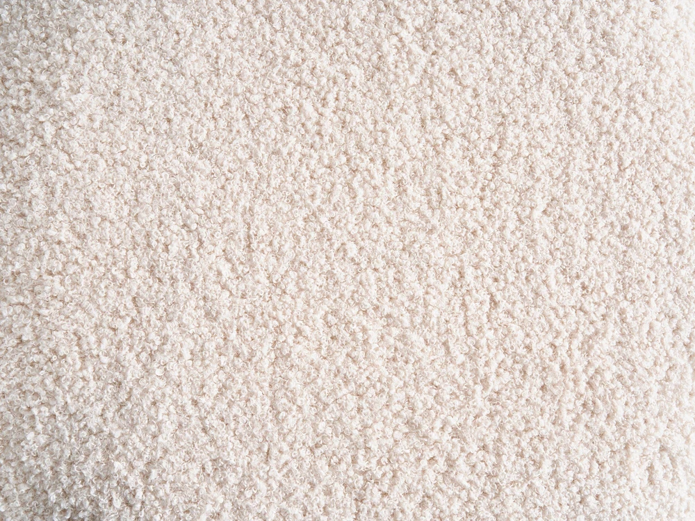 Beliani Pufas BARRON, boucle audinys, pieno balta