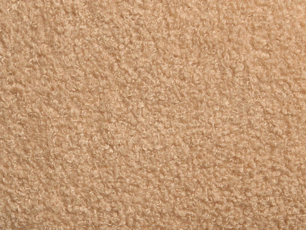 Beliani Pufas CALIENTE, boucle, smėlio spalvos