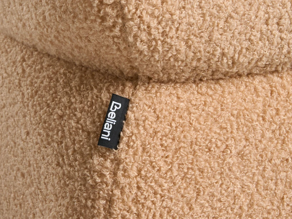 Beliani Pufas CALIENTE, boucle, smėlio spalvos