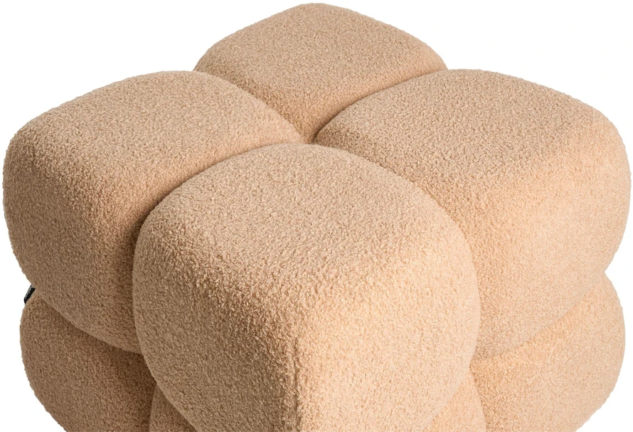 Beliani Pufas CALIENTE, boucle, smėlio spalvos