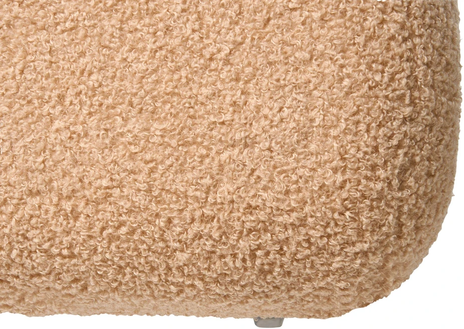Beliani Pufas CALIENTE, boucle, smėlio spalvos
