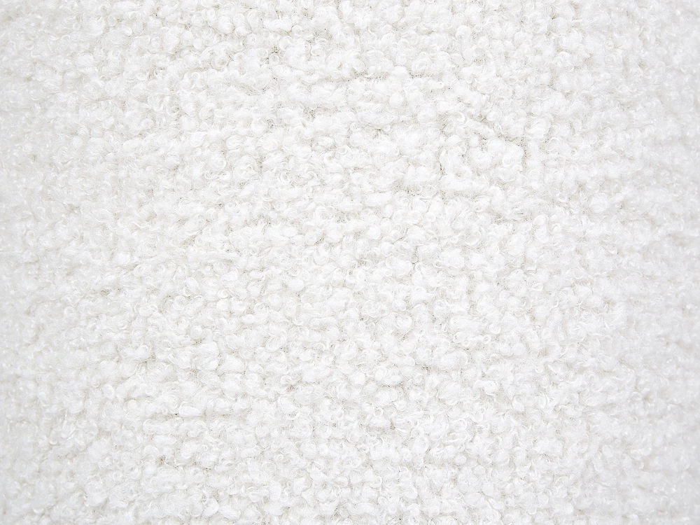 Beliani Pufas CARRINGTON Boucle, natūralios baltos spalvos