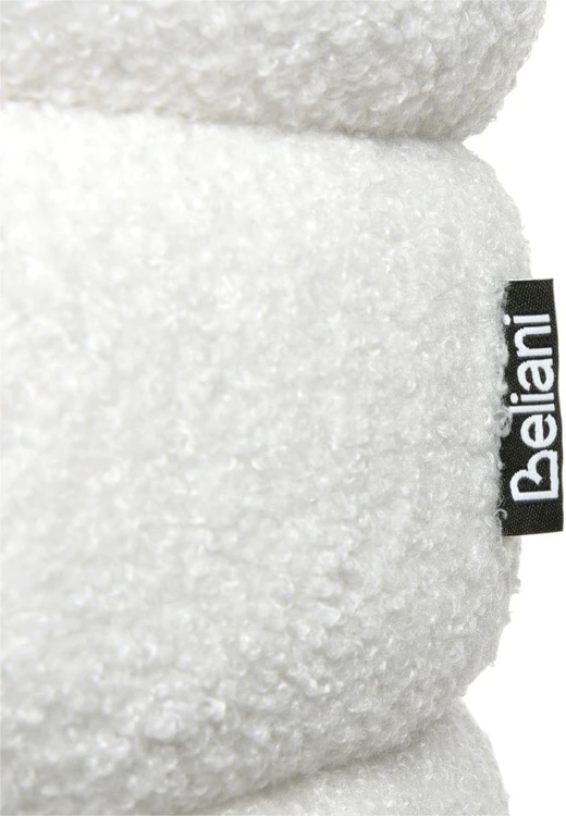Beliani Pufas CHILLY Boucle, kreminės baltos spalvos