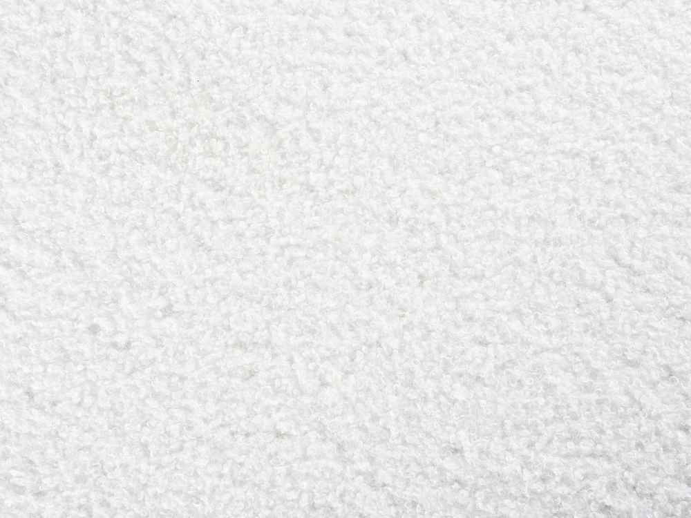 Beliani Pufas CHILLY Boucle, kreminės baltos spalvos