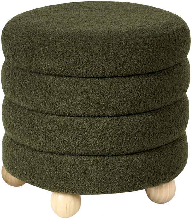 Beliani Pufas CHILLY Boucle žalias