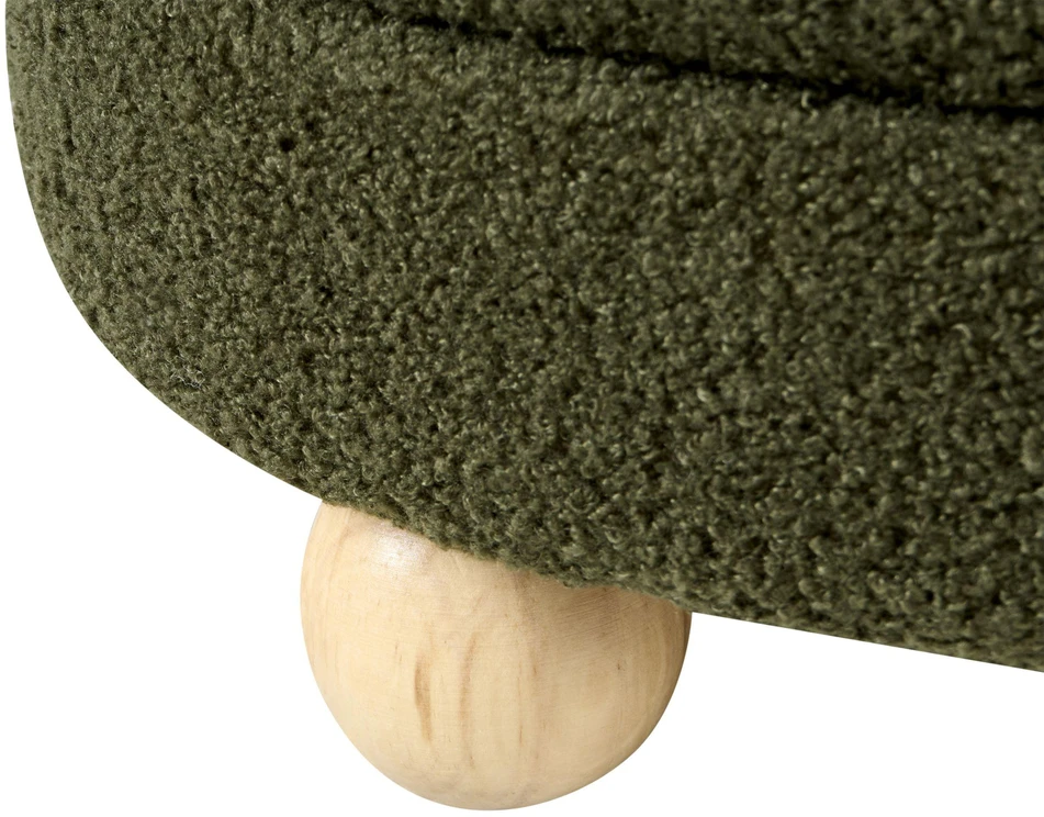 Beliani Pufas CHILLY Boucle žalias