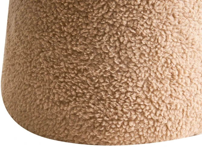 Beliani Pufas EUFAULA Boucle smėlio spalvos