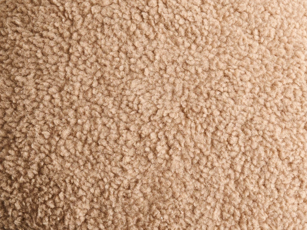 Beliani Pufas EUFAULA Boucle smėlio spalvos
