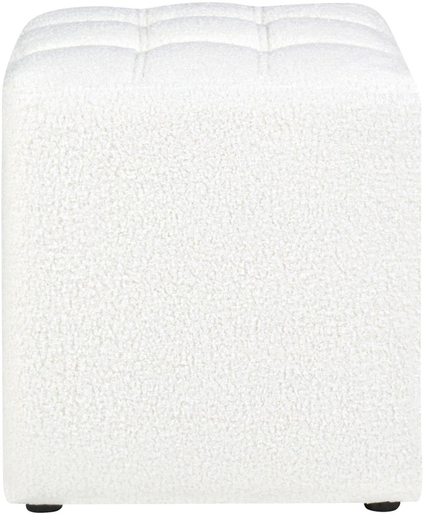 Beliani Pufas KANSAS Boucle baltas