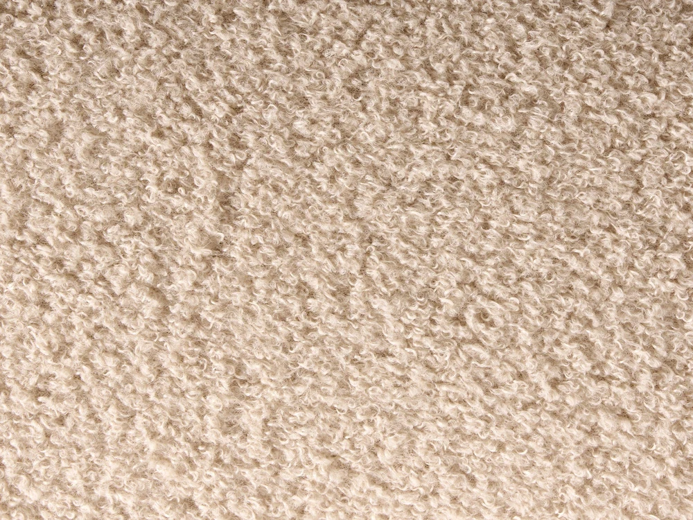 Beliani Pufas MANCOS, boucle audinys, smėlio spalvos
