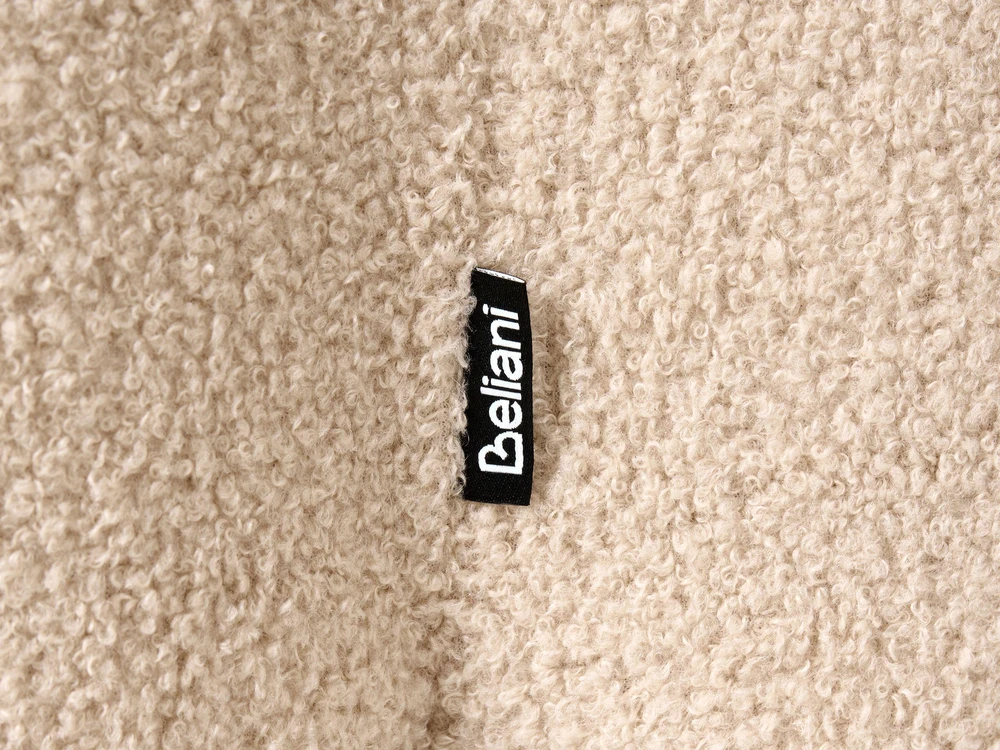Beliani Pufas MANCOS, boucle audinys, smėlio spalvos