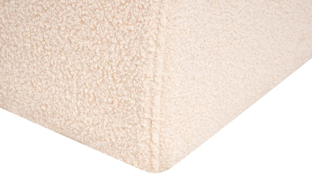 Beliani Pufas SINCLAIR, boucle, smėlio spalvos