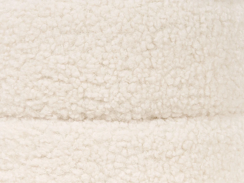 Beliani Pufas su daiktadėže OGDEN, boucle audinys, baltas