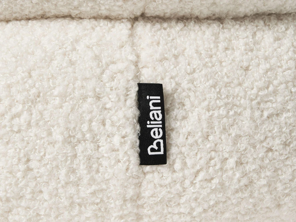 Beliani Pufas SUMPTER, baltas, boucle audinys