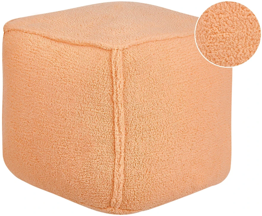 Beliani Pufo ALIPUR Boucle oranžinis
