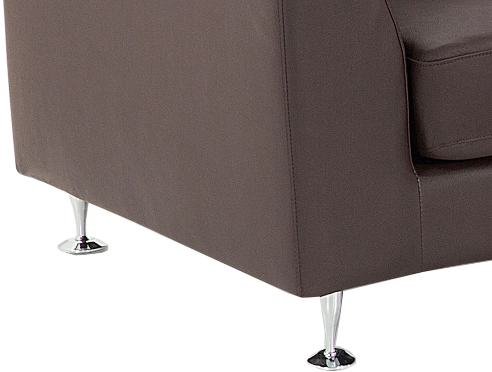 Beliani Pusapvalė 7 vietų sofa ROTUNDE Natūrali oda Ruda