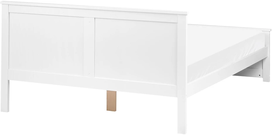 Beliani Pušies medžio lova SABRAN, 140 × 200 cm, balta