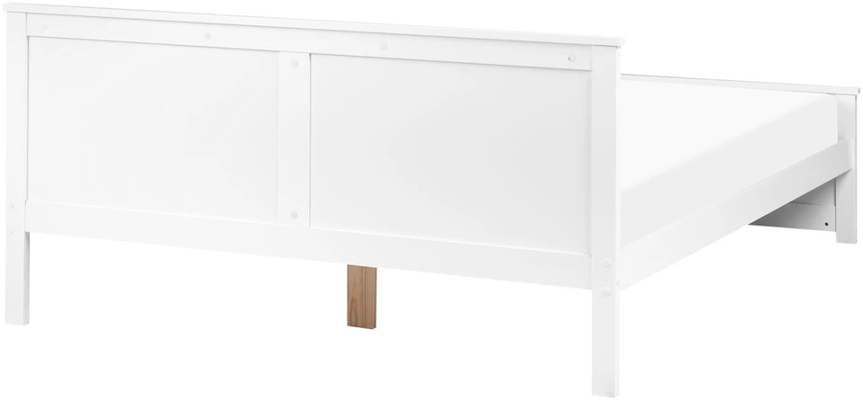 Beliani Pušinė lova SABRAN, 160 × 200 cm, balta