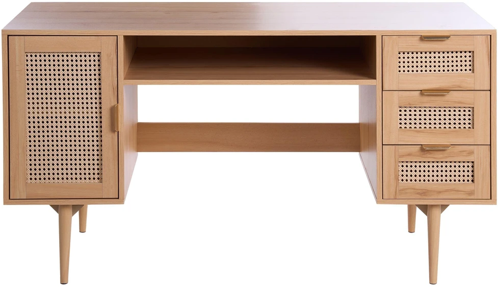 Beliani RAFFRA rašomasis stalas, 140 × 60 cm, šviesiai rudas