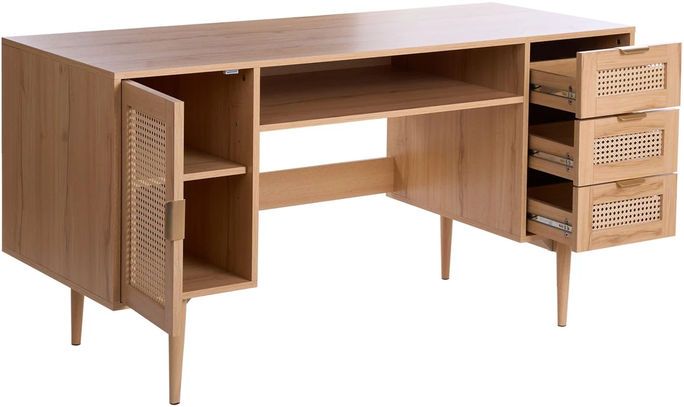 Beliani RAFFRA rašomasis stalas, 140 × 60 cm, šviesiai rudas