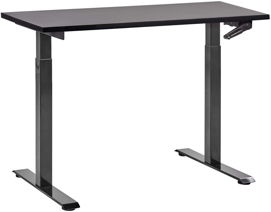 Beliani Rankiniu būdu reguliuojamas stalas DESTINES juodas 120 cm 72 cm