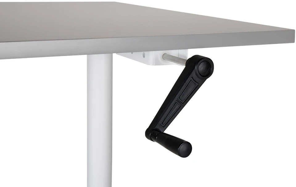 Beliani Rankiniu būdu reguliuojamas stalas DESTINAS pilkas/baltas 120 cm 72 cm