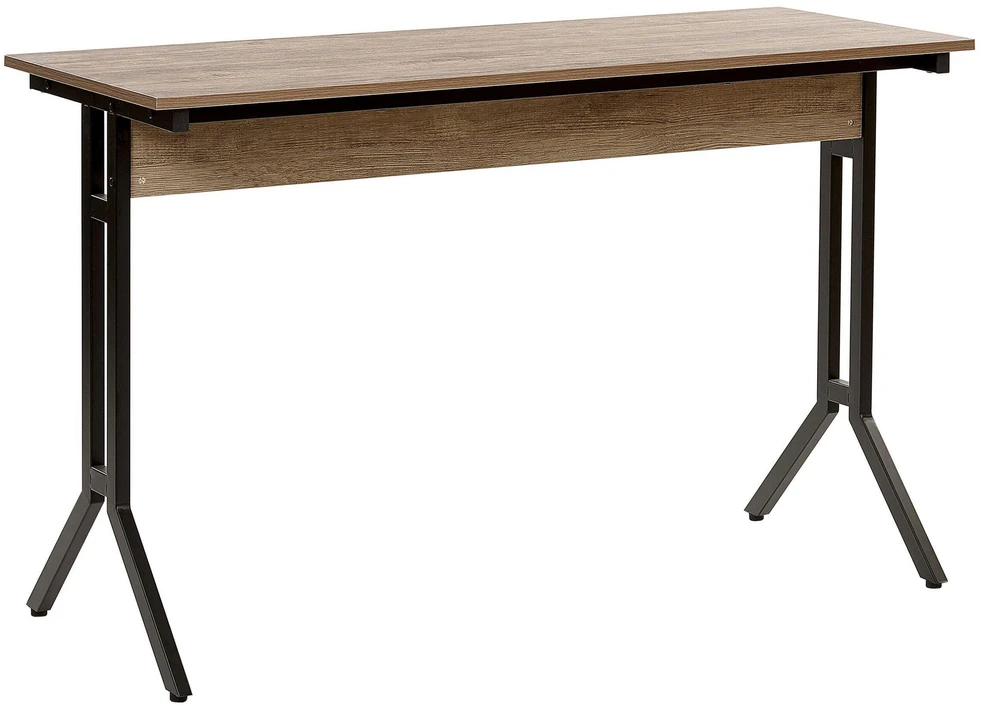 Beliani Rašomasis stalas CREEK tamsiai rudas 120 cm 48 cm