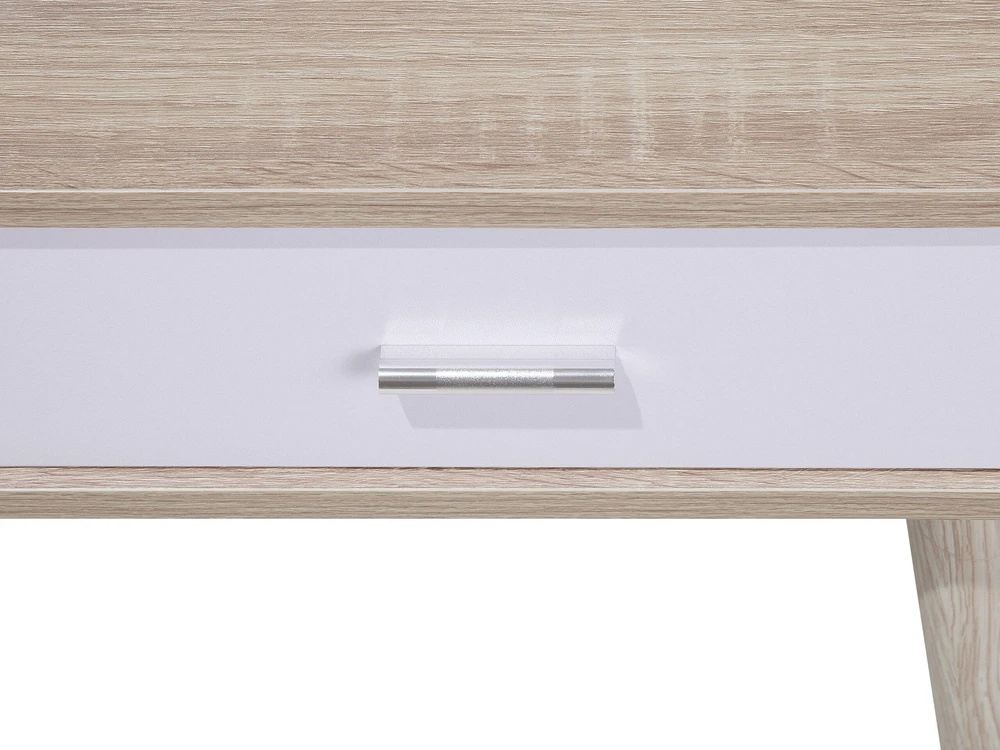 Beliani Rašomasis stalas DEORA, šviesiai rudas, 100 cm x 48 cm, su stalčiais