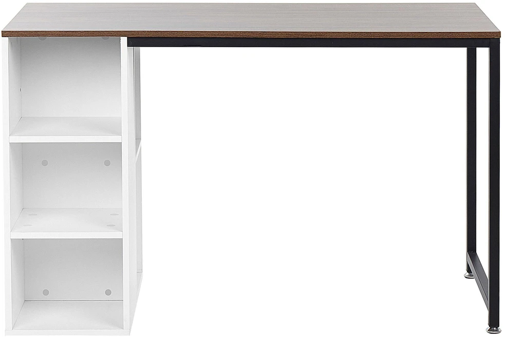 Beliani Rašomasis stalas DESE rudas/baltas 120 cm 60 cm