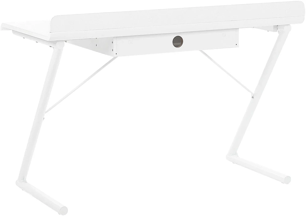 Beliani Rašomasis stalas FOCUS baltas 120 cm 60 cm su stalčiais