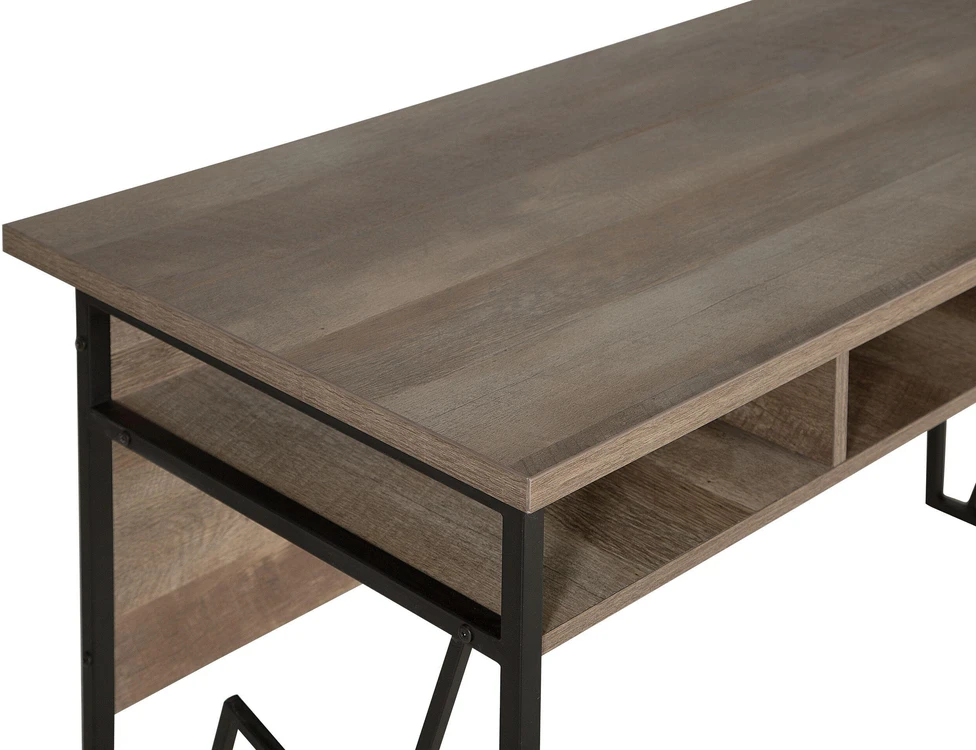 Beliani Rašomasis stalas FORRES, 120 × 60 cm, rudas ir juodas