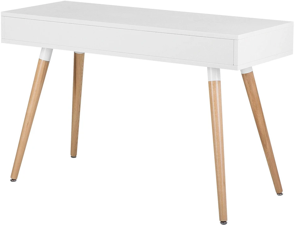 Beliani Rašomasis stalas FRISCO 120 × 45 cm su stalčiais, pilkas